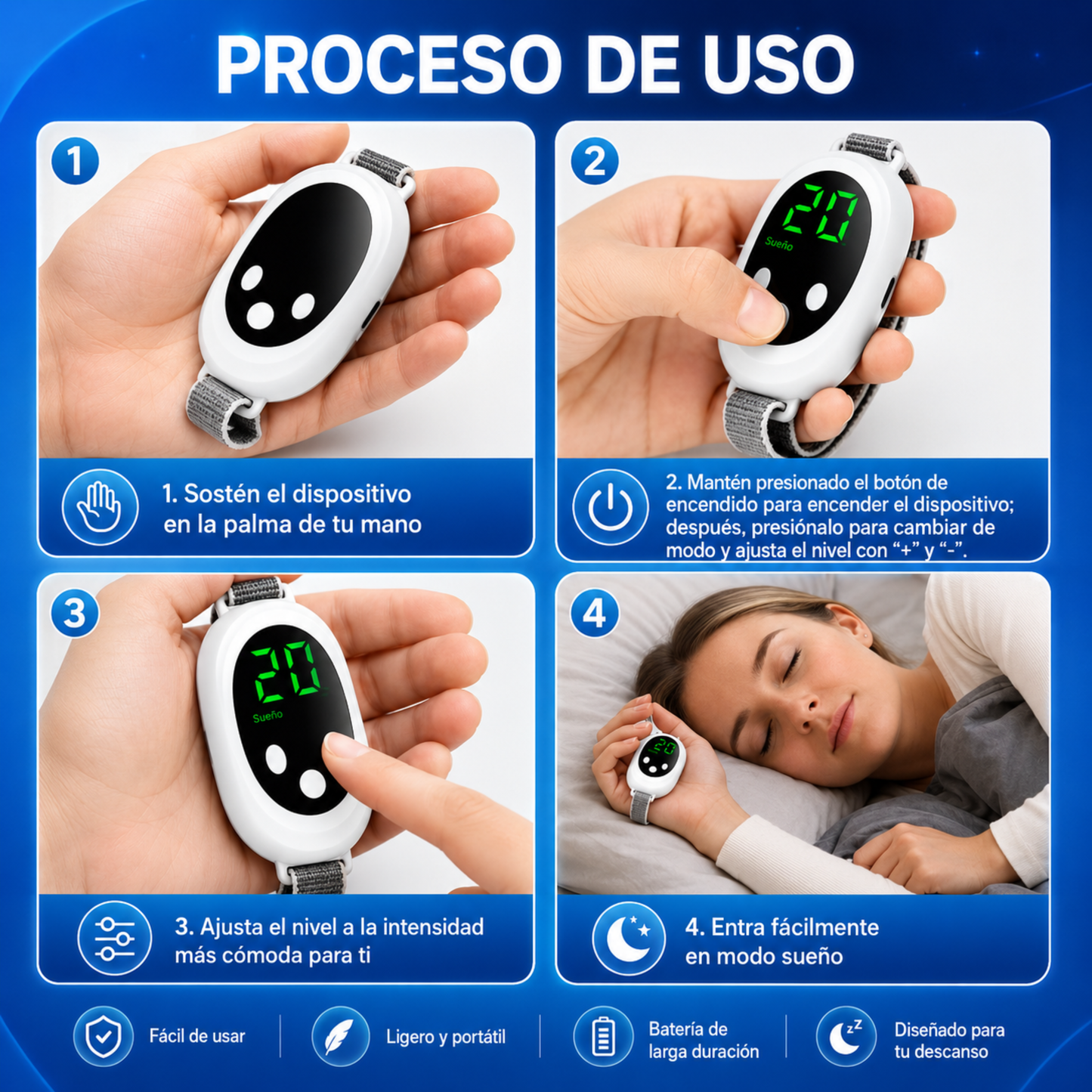 Pulsera de relajación para dormir